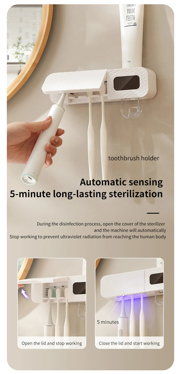 Smart UV Toothbrush Sterilizer & Holder