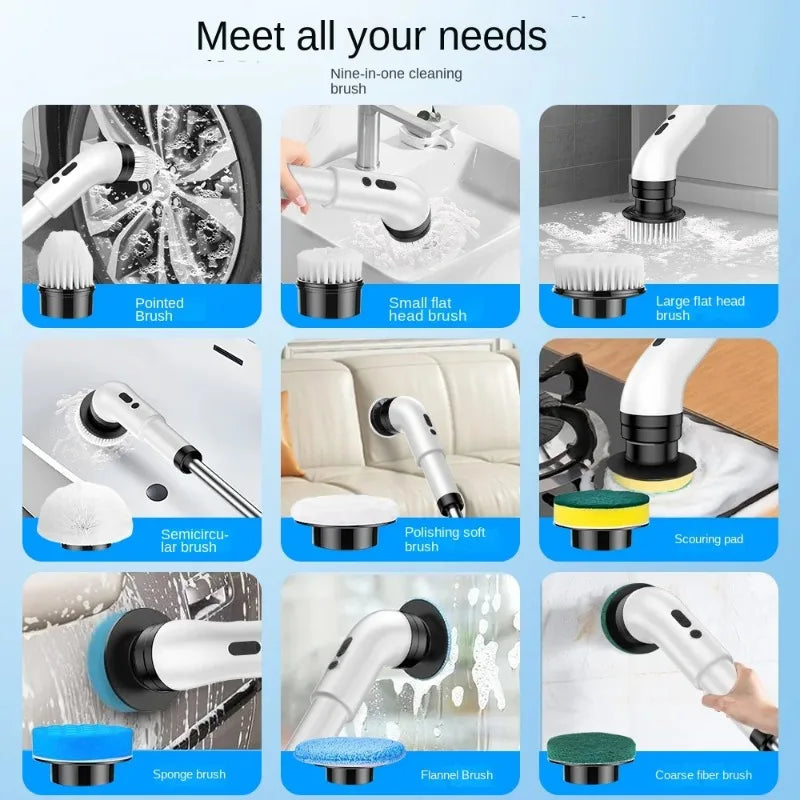 9-in-1 Electric Cleaning Brush