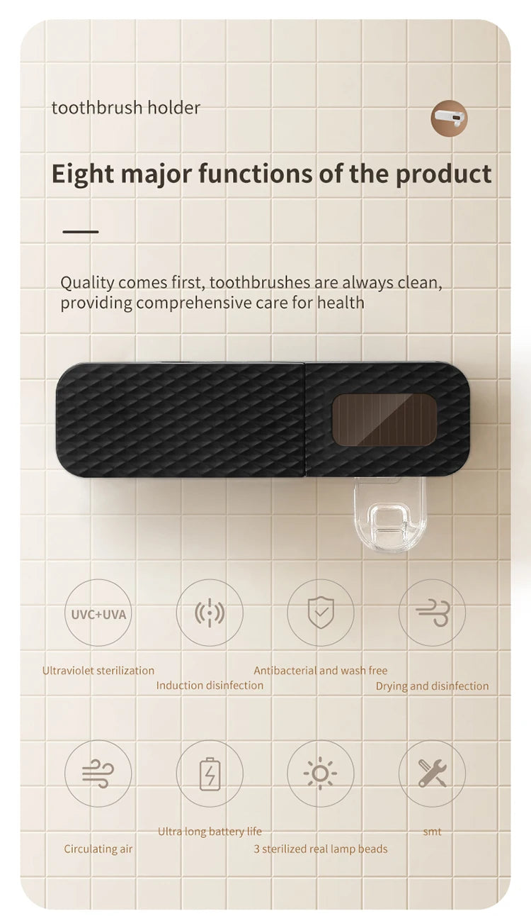 Smart UV Toothbrush Sterilizer & Holder