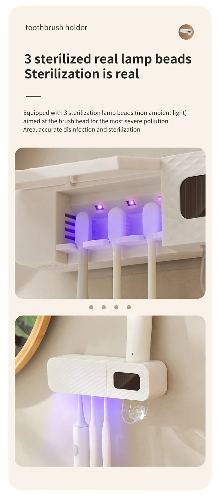 Smart UV Toothbrush Sterilizer & Holder